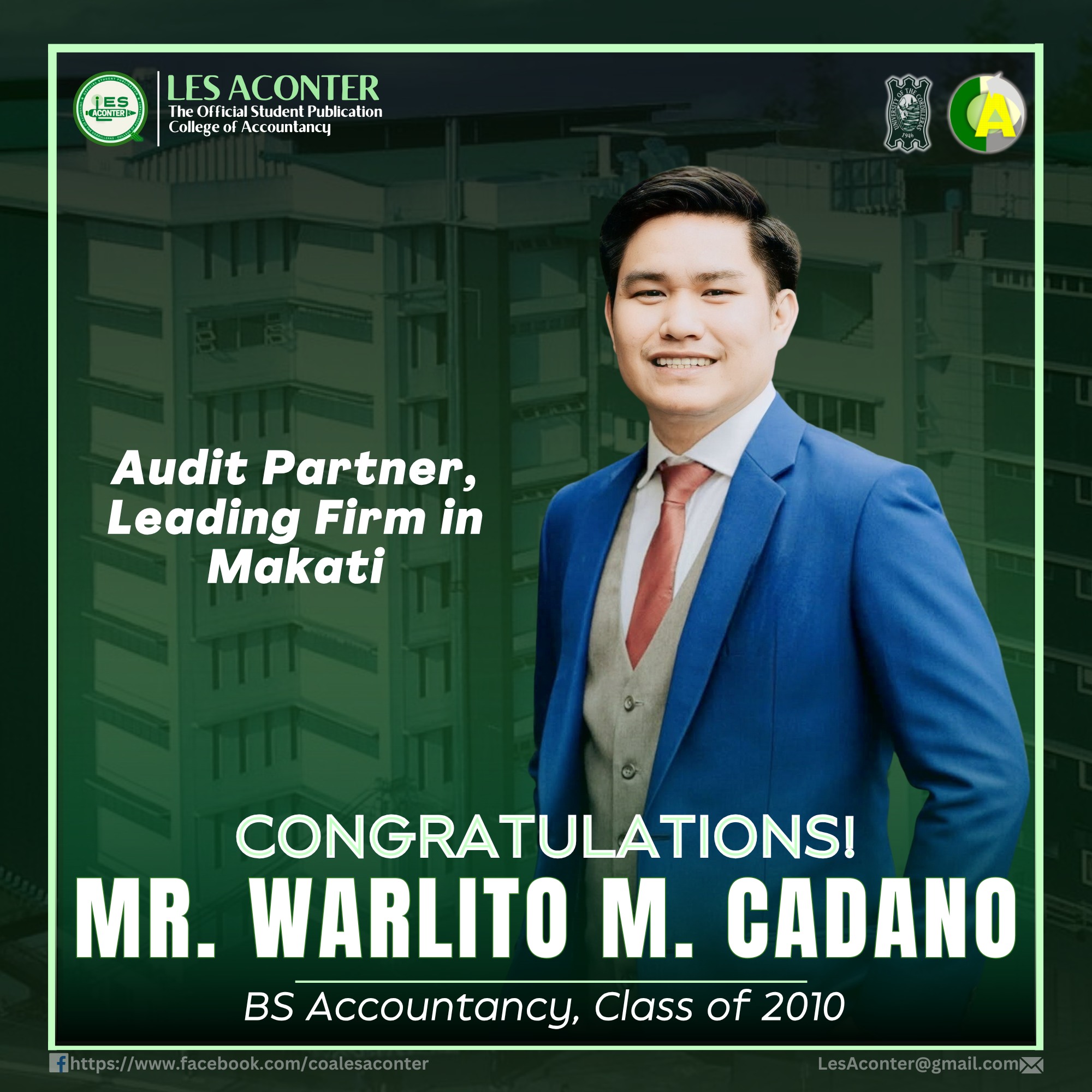 Accountants? Leaders! : Cadano’s rise to Partner at Makati Firm