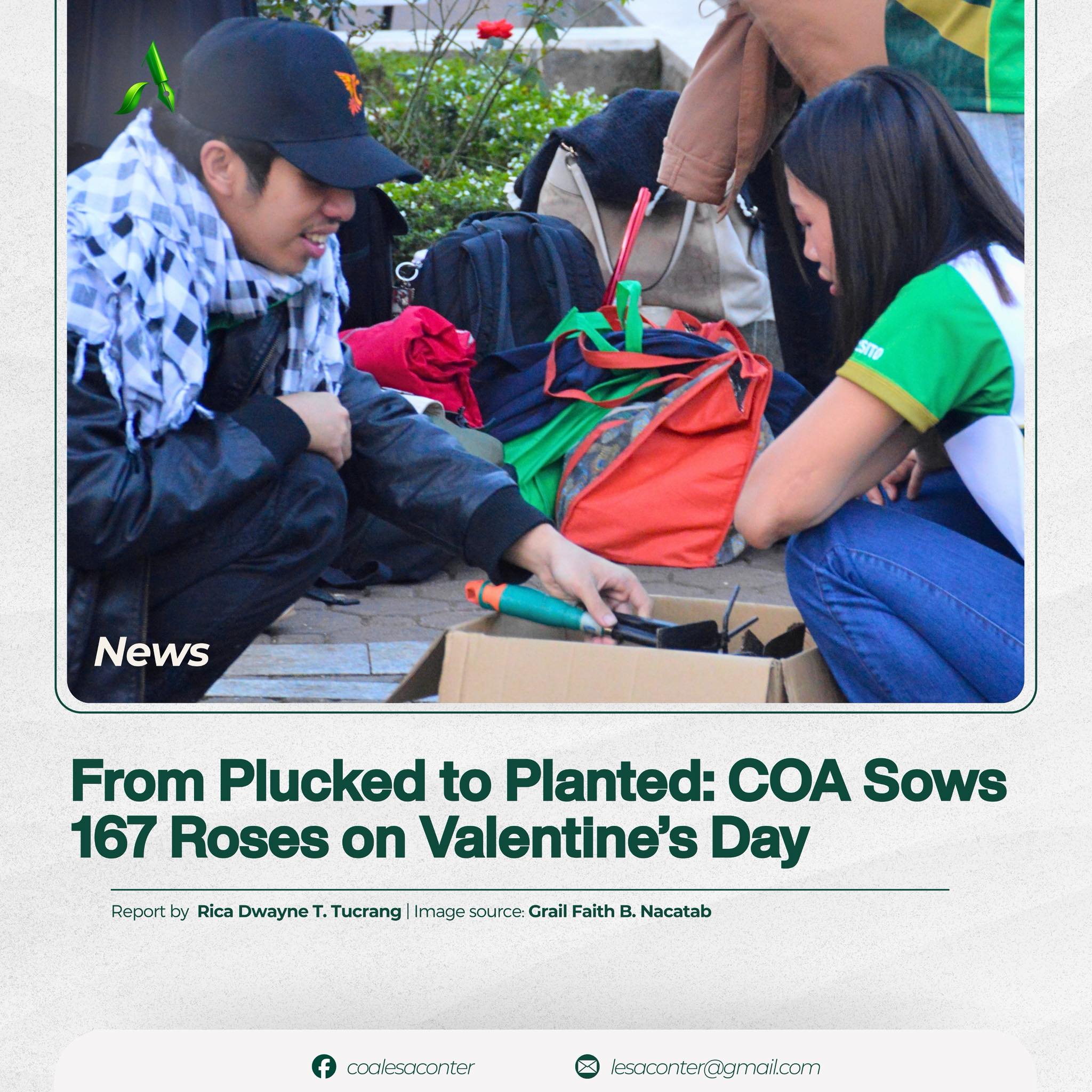 From Plucked to Planted: COA Sows 167 Roses on Valentine’s Day